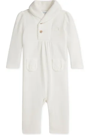 Ralph Lauren Baby Girls Rib-Knit Coverall