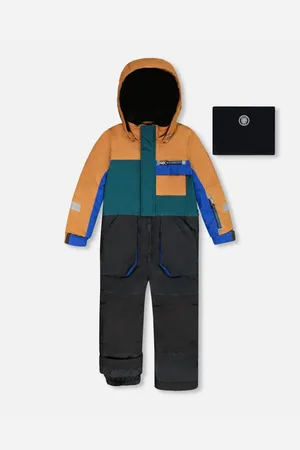 Deux par Deux Boy One-Piece Play Snowsuit Colorblocked and - Child