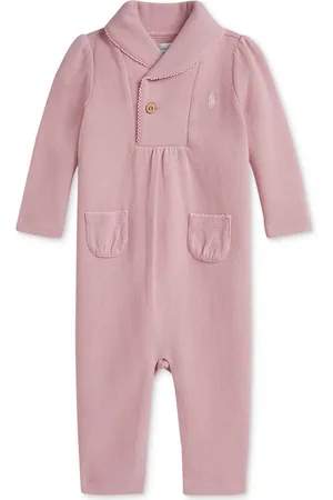 Ralph Lauren Baby Girls Rib-Knit Coverall