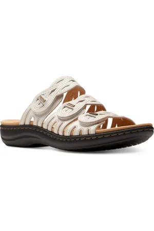 Clarks Laurieann Ruby Scalloped Strap Slide Sandals