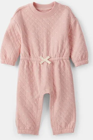 Carters Baby Girls Long-Sleeve Quilted Jumpsuit