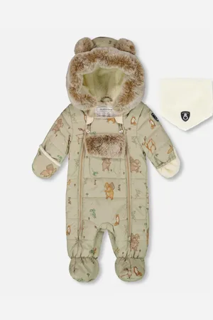 Deux par Deux Baby Boy One-Piece Baby Layette Snowsuit Designed for Car Seat - Baby