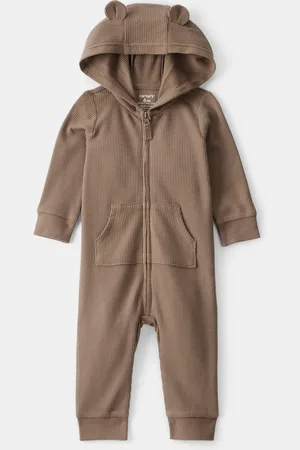 Carters Baby Boys Bear Long-Sleeve Thermal Jumpsuit