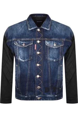 Dsquared2 Men Quilted jackets - Quilted Mix Jacket Blue