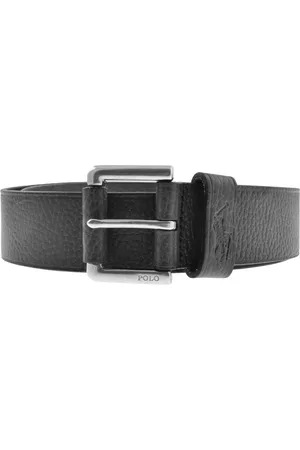 Ralph Lauren Men Belts - Logo Leather Belt Black