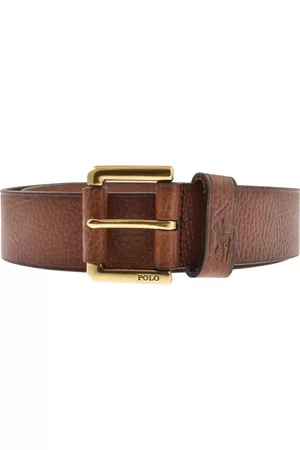 Ralph Lauren Logo Leather Belt Brown