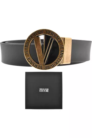VERSACE Men Belts - Couture Leather Cintura Belt Black