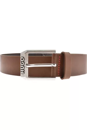 HUGO BOSS Men Belts - Gelio Leather Belt Brown