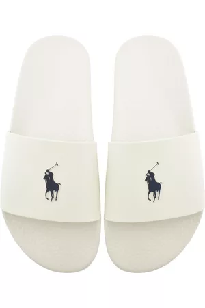 Ralph Lauren Men Slippers - Polo Logo Sliders White