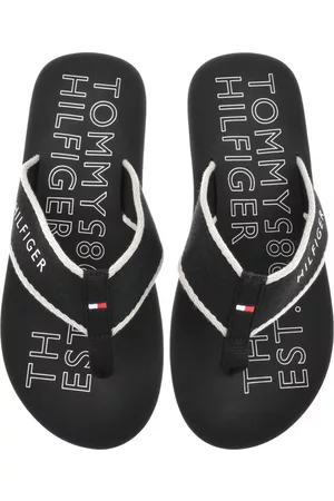 Tommy Hilfiger Men Flip Flops - Sporty Beach Flip Flops Black