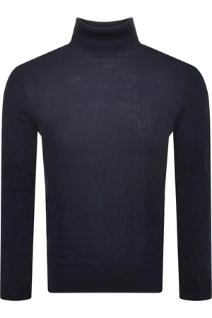 Emporio Armani Emporio Roll Neck Logo Wool Jumper