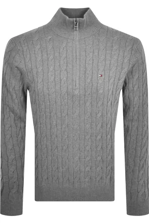 Tommy Hilfiger Quarter Zip Cable Knit Jumper