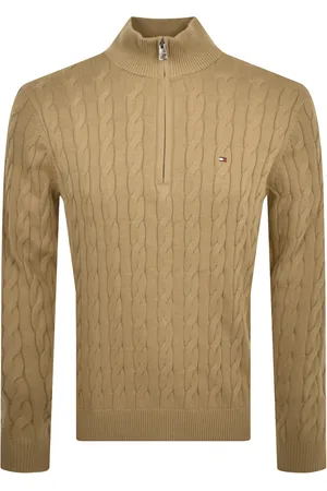 Tommy Hilfiger Quarter Zip Cable Knit Jumper