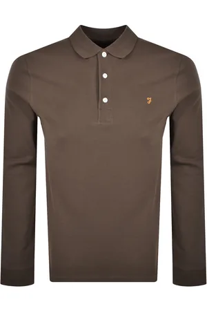 Farah Farah Blanes Polo T Shirt Mushroom