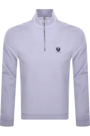 Belstaff Quarter Zip Sweatshirt Pale Heather