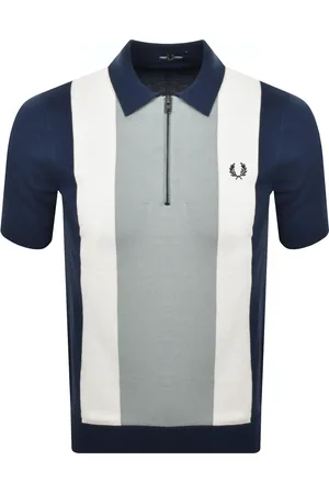 Fred Perry Vertical Stripe Zip Neck Polo