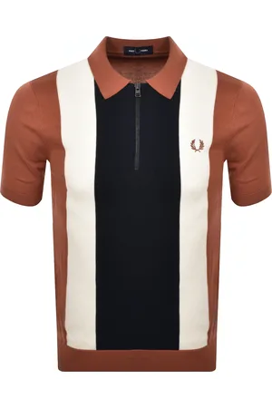 Fred Perry Vertical Stripe Zip Neck Polo