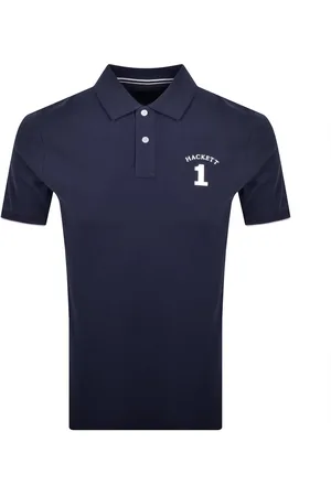 Hackett Heritage Number Polo T Shirt Ink Blue