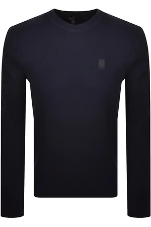 Belstaff Drift Silk Blend Jumper Dark Ink
