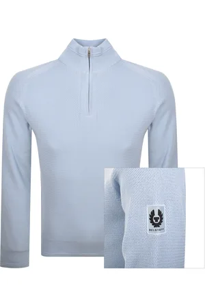 Belstaff Guide Quarter Zip Jumper Sky