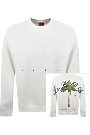 HUGO BOSS Dutap Logo Artwork Sweatshirt Natural