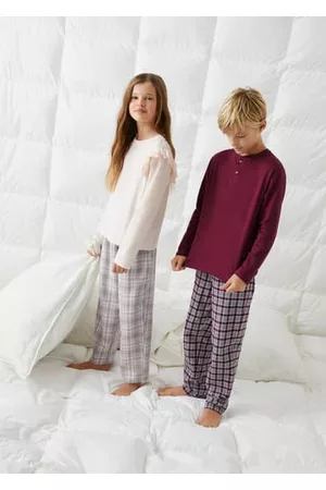 MANGO Check long pyjamas - 7-8 years - Kids