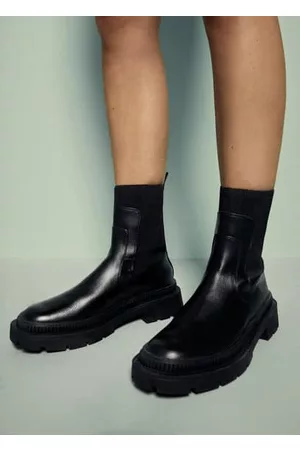MANGO Women Ankle Boots - Track sole contrast ankle boots - 8Â½ - Women
