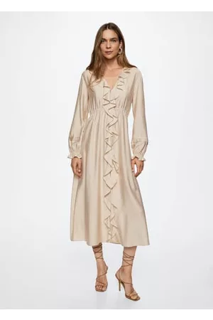 MANGO Ruffle gown - 2 - Women