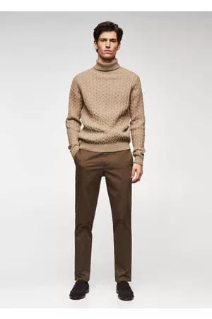 MANGO Braided turtleneck sweater - S - Men