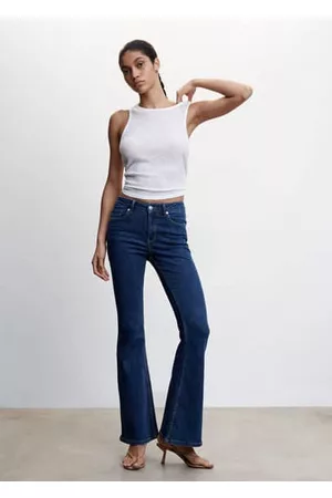 MANGO Mid-rise flared jeans - 1 - Women