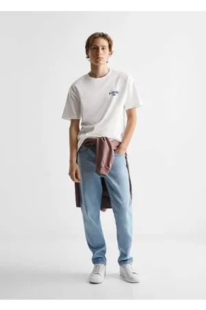 MANGO Printed cotton-blend T-shirt - XXS - Teenage boy