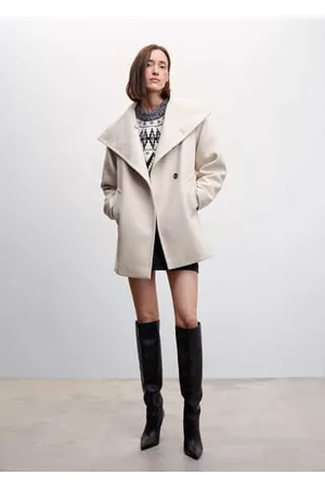 MANGO Wide lapel coat - XXS - Women