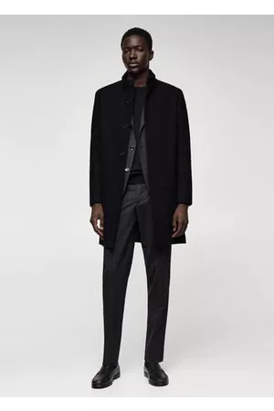 MANGO Wool funnel neck coat - XS - Men