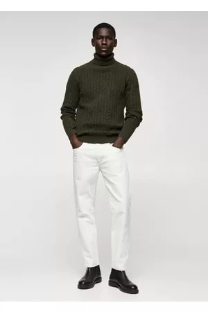 MANGO Men Turtlenecks - Braided turtleneck sweater - S - Men