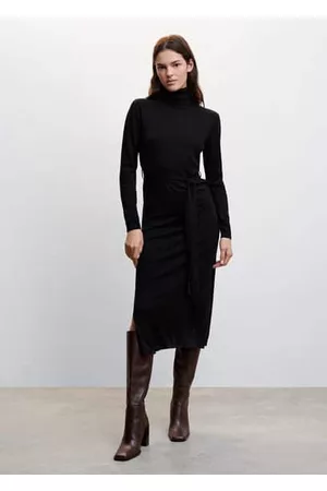 MANGO Knitted turtleneck dress - 0 - Women