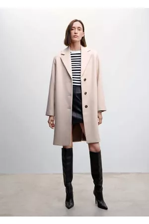 MANGO Buttoned wool coat - XXS - Women