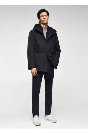 MANGO Quilted hooded parka - S - Men