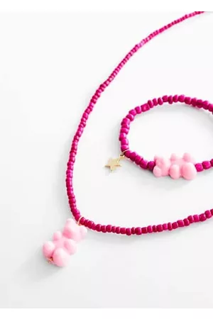 MANGO Teddy bear necklace and bracelet set - One size - Kids