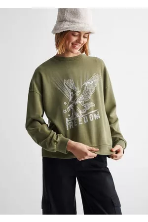 MANGO Printed cotton sweatshirt - XXS - Teenage girl