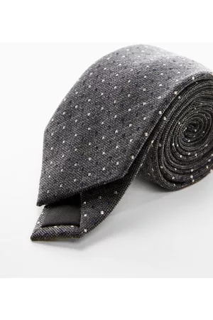 MANGO Silk wool knit tie - One size - Men