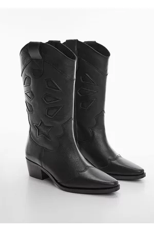 MANGO Heel leather boot - 3Â½ - Teenage girl