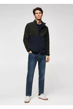 MANGO Men Fleece Jackets - Combined fleece jacket - XS - Men