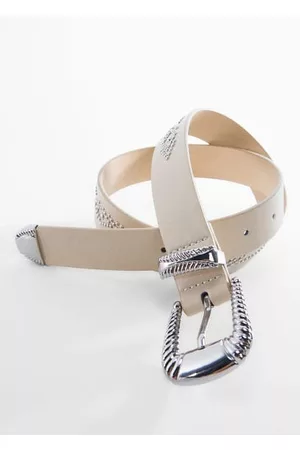 MANGO Embossed buckle belt - S - Women