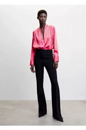 MANGO Satin print blouse - 0 - Women