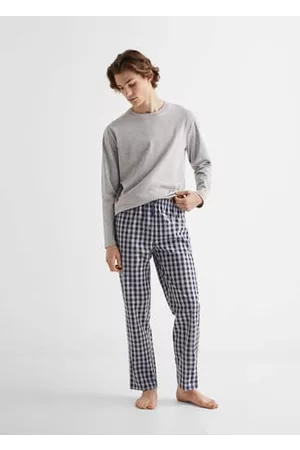 MANGO Check long pyjamas - XXS - Teenage boy