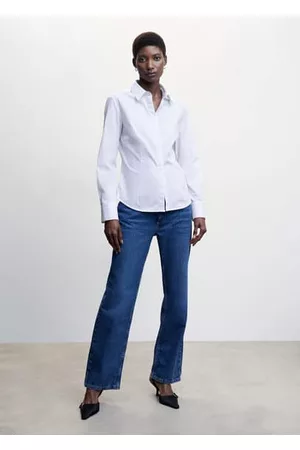 MANGO Essential cotton-blend shirt - 0 - Women