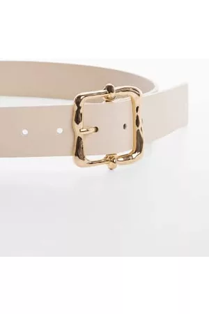 MANGO Women Belts - Embossed buckle belt - S - Women