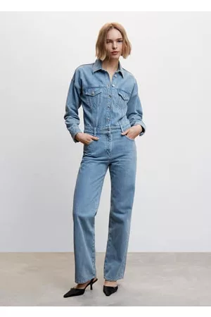 MANGO Women Jeans - Long denim jumpsuit - XXS - Women
