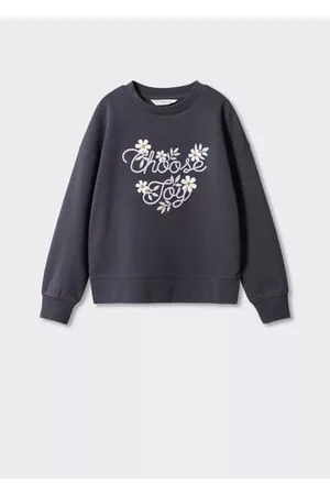 MANGO Embroidered message sweatshirt - 5-6 years - Kids