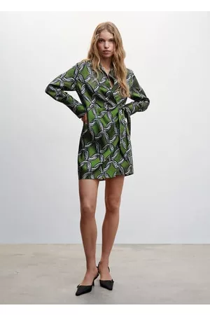 MANGO Women Graduation Dresses - Printed shirt dress - 0 - Women